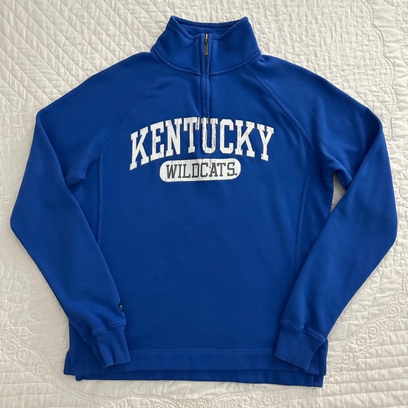 Jansport University of Kentucky UK 1/4 Zip Pullover Sweatshirt Sz Small Wildcats - Picture 10 of 11